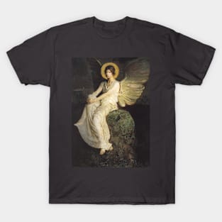 Winged Figure Seated Upon a Rock by Abbott Thayer T-Shirt